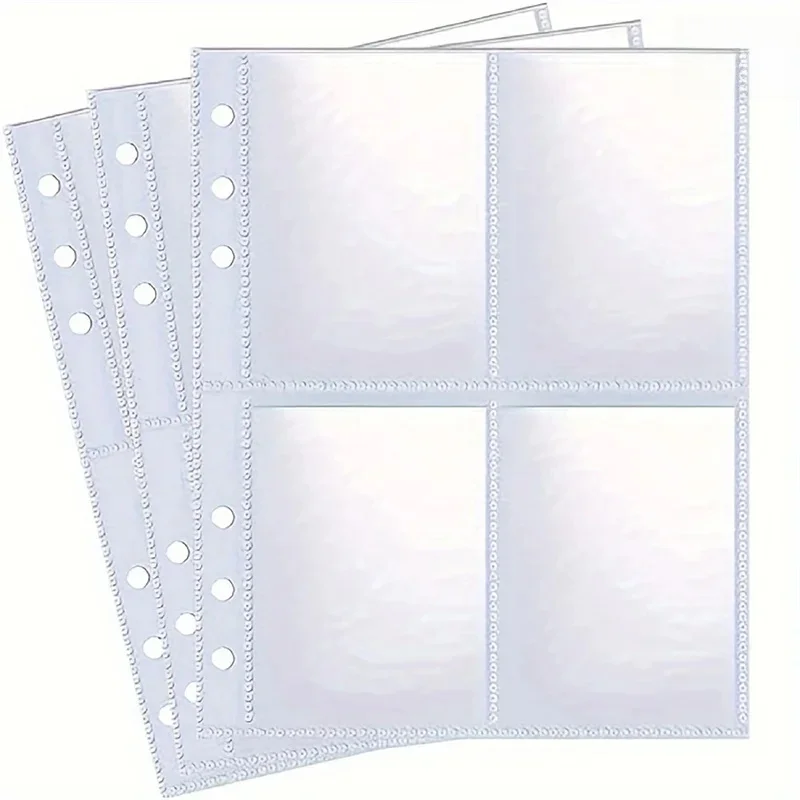 Porte-cartes Photo A5, 25/50 pièces, 100/200 poches, conception simple face à 4 poches, chargement par le haut, cartes à Membrane K-pop claires