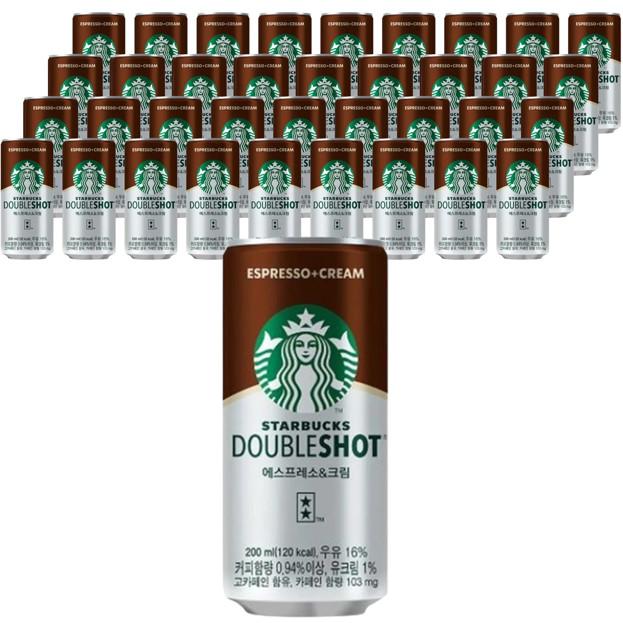 Starbucks Double Shot of Epreso and Cream, 200ml, 36 Cans