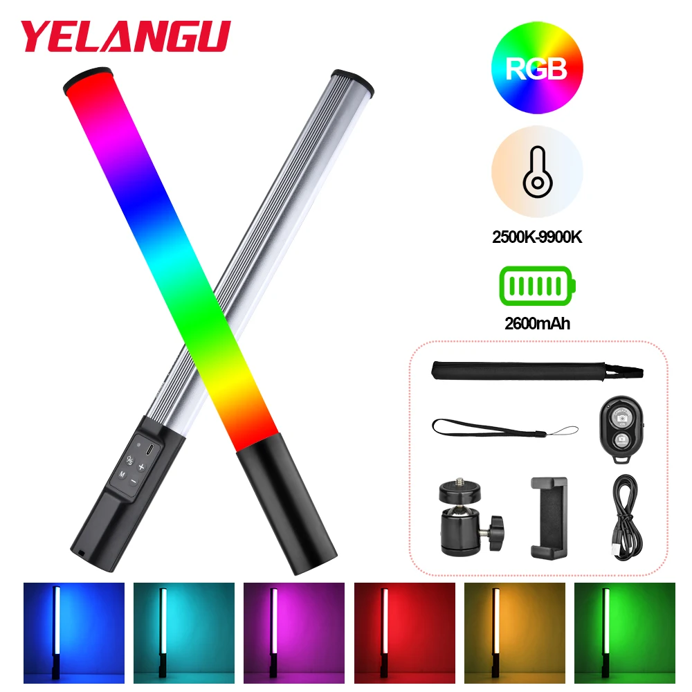 

LP430 RGB Tube Light Stick with Tripod Stand Handheld LED Video Light Stick CRI95 Portable Photography Full Color Fill Lamp Wand