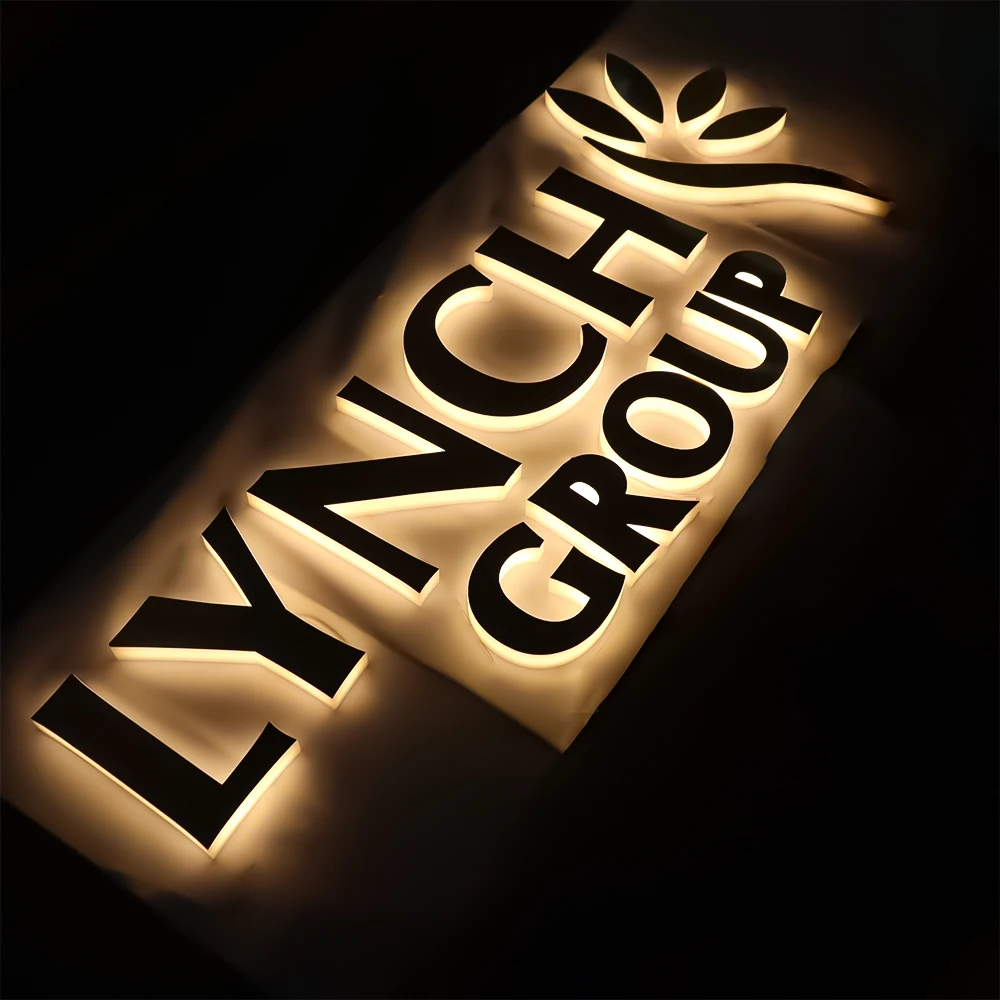 Outdoor/Indoor 3D Brief LED Zeichen Rauch Shop Logo Acryl Metall Kanal Brief Werbe schild