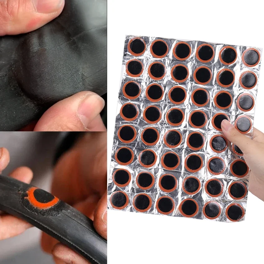 AliExpress 48pcs Rubber Puncture Patches Bicycle Tire Tyre Tube Repair Cycle Patch Kit No Glue Bicycle Inner Tube Puncture Repair Tools