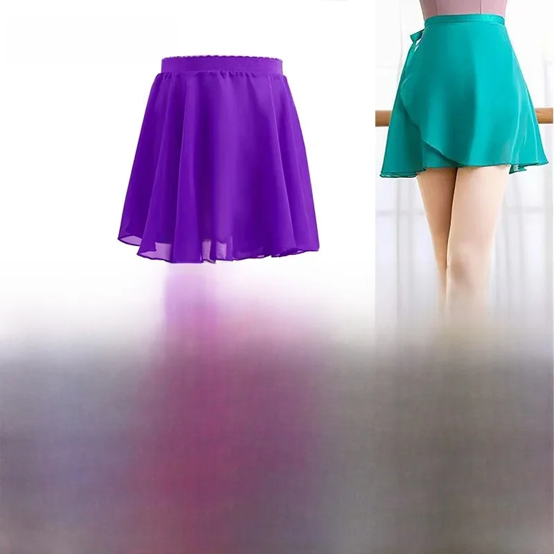 USHINE filles enfants Ballet jupe pure mousseline de soie Ballet Tutu rose enfants gymnastique justaucorps jupes danse jupe