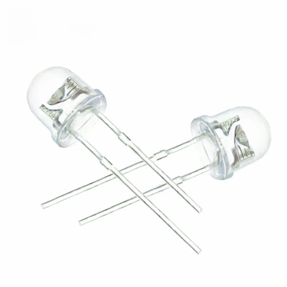 100 sztuk/partia LED 5mm słomkowy Gat białe diody elektroluminescencyjne 4.8mm woda jasne Ultra jasne szerokokątne LED — zdjęcie 2