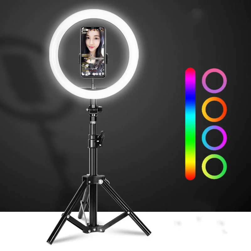 

Селфи-кольцо с выдвижным штативом 10 дюймов, 26 см, 55 см