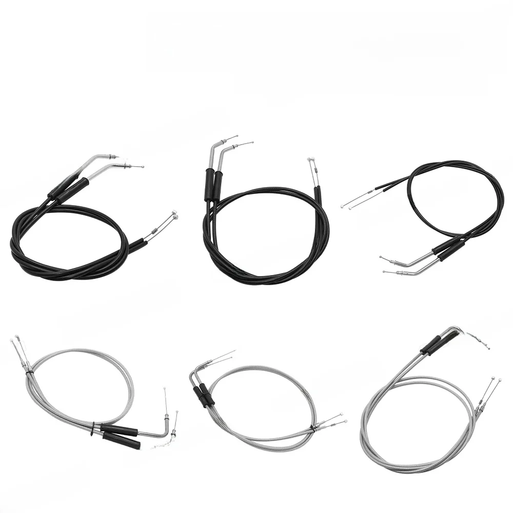 Câble d'accélérateur allongé pour moto, pour Harley Sportster Iron XL 883 1200 Dyna Softail Fat Boy Heritage Road King