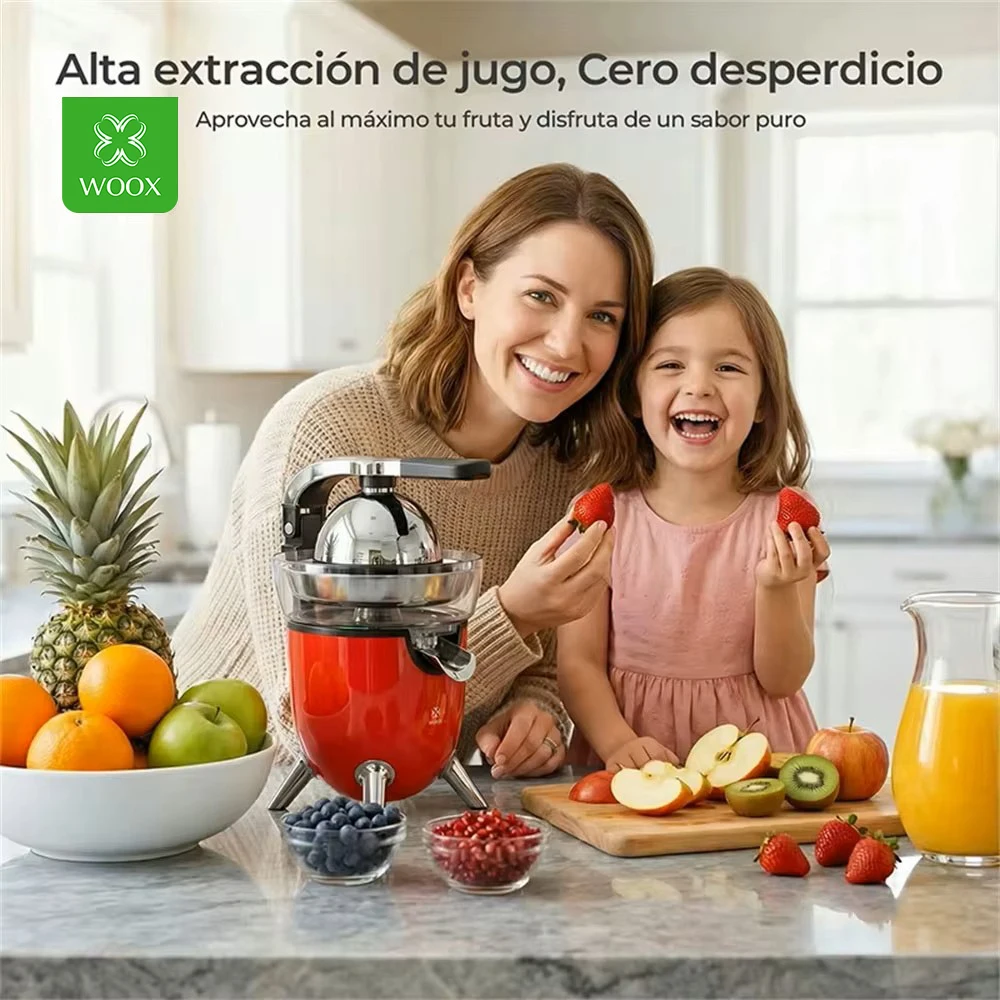 Licuadora de acero inoxidable para la salud, exprimidor eléctrico de cítricos de 100 W, fácil de usar, boquilla antigoteo
