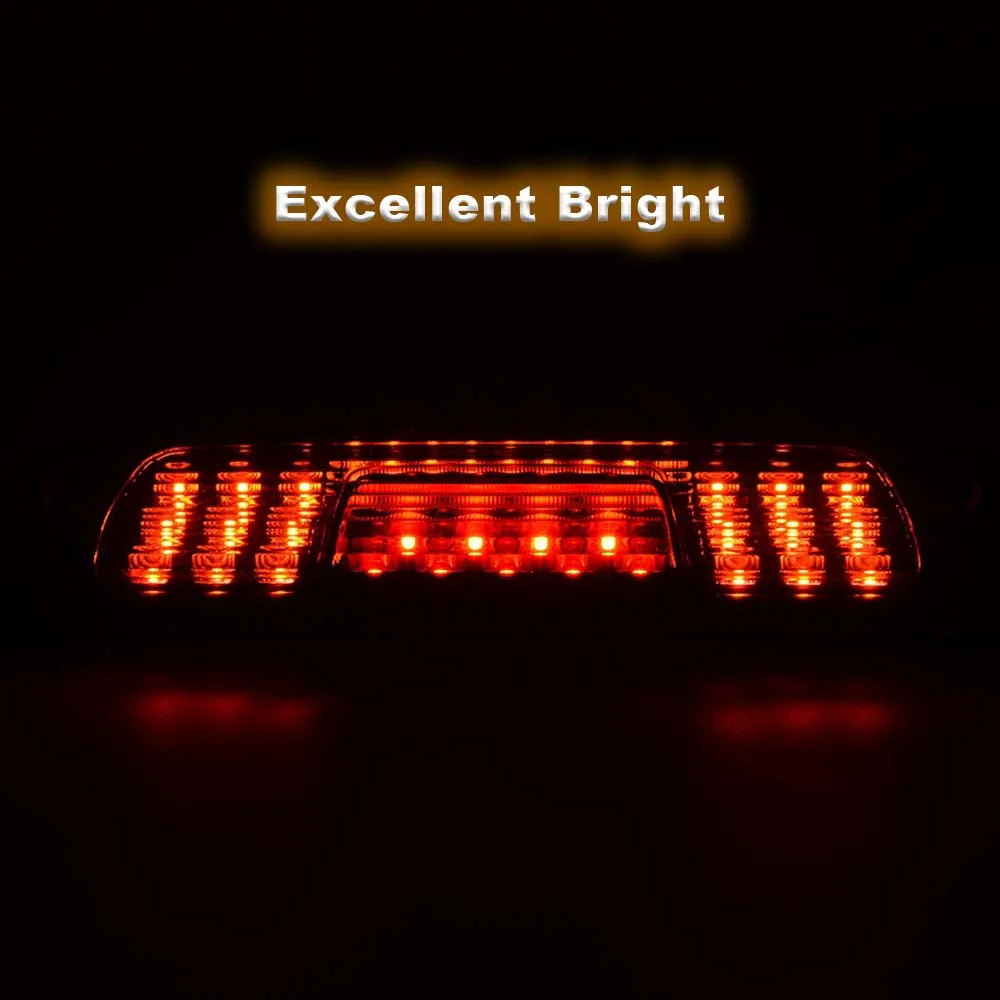 Led الفرامل الذيل ضوء البضائع مصباح صالح ل 2014-18 تشيفي سيلفرادو Gmc سييرا 1500 الخلفية الأحمر عدسة أسود الإسكان عالية جبل وقف