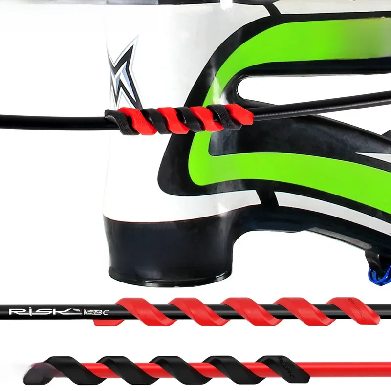 Risque 20 pièces câble de vélo spirale manchon boîtier protecteur frein/change câble Tube protecteur Anti-Friction boîtier en caoutchouc protecteur