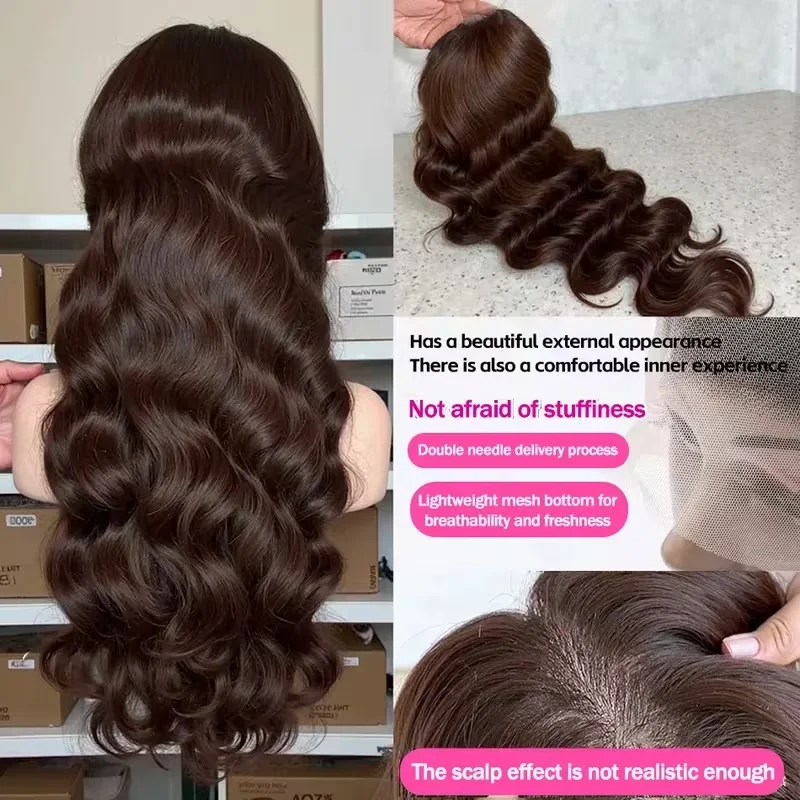 Perruques Cheveux Humains Wigs Human Hair Body Wave Brown Color Perruque Bouclée Péruvien Original Human Hair Lace Wigs Livraison 3 Jours France 13x4 HD Lace Human Hair Wig Perruque Bouclée Cheveux Humain Livraison 3 Jours