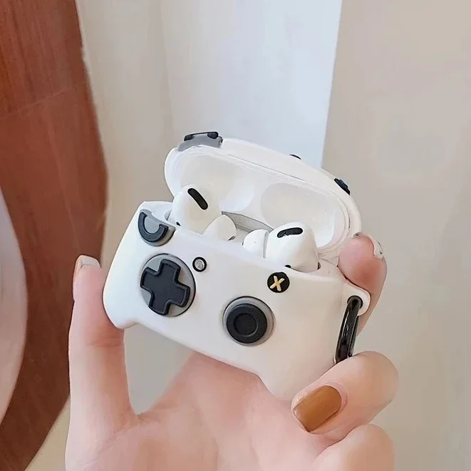 Étui Airpods 4 3 2 1 en Silicone, coque de manette de jeu de dessin animé 3D, housses pour écouteurs sans fil pour Airpods Pro Pro2