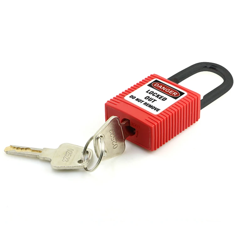 Safety Lockout Padlock Engineering Plastics 25mm Nylon Shackle OSHA LOTO Hazardous Energy Isolation Keyed-Different Keyed-alike