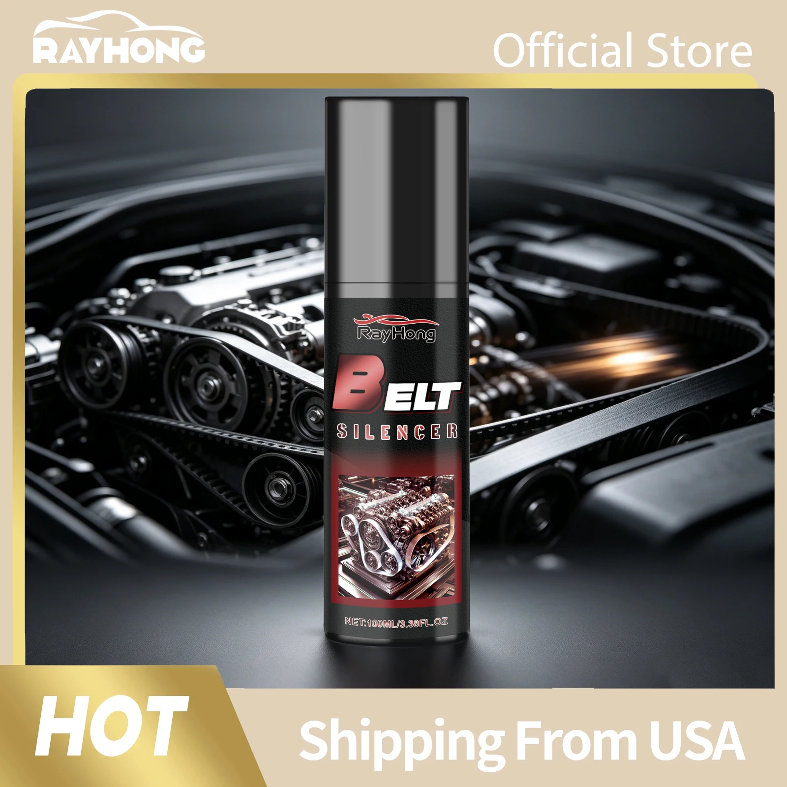 Auto Engine Belt Noise Reduction Spray Reduces Noise Friction Rubber Strip Maintenance Lubrication Protection Car Belt Dressing Spray