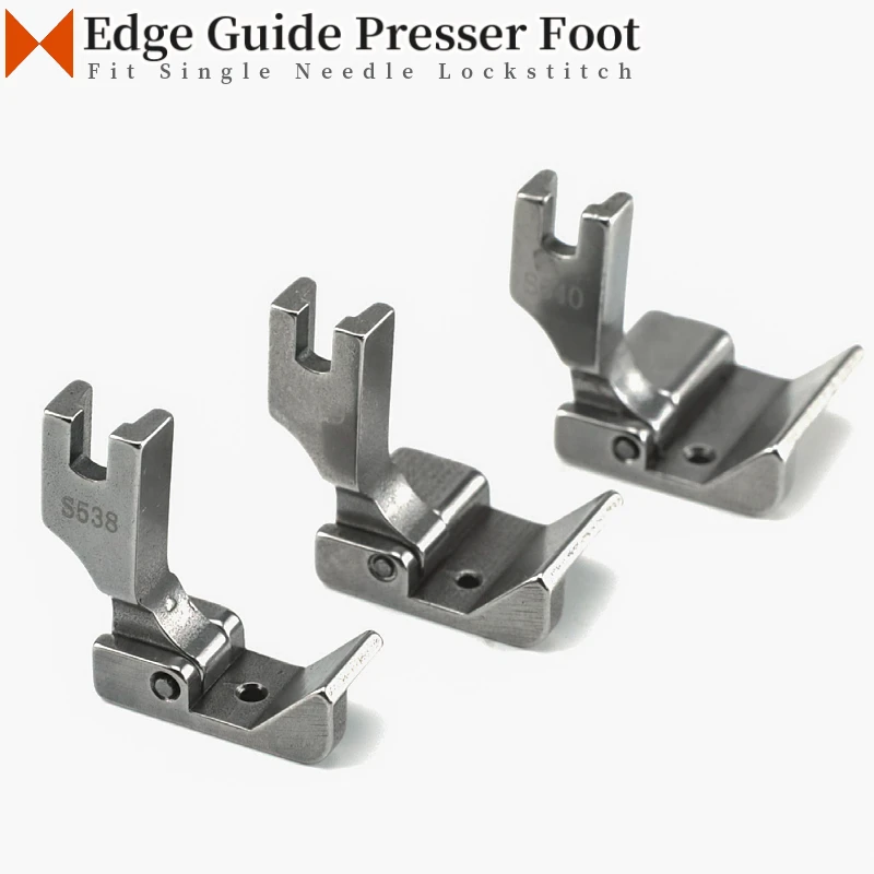

S538 S539 S540 Edge Guide Hemming Feet For 1-Needle Industrial Lockstitch Sewing Machine Parts 3 PCS/Lot