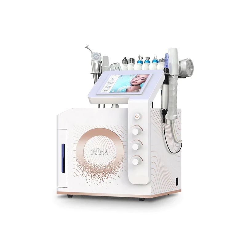 Portable 14 in 1 Oxygen Jet Microdermaabrasion Skin Care Face Lifting Skin Rejuvenation Oxygen Facial Diamond Machine