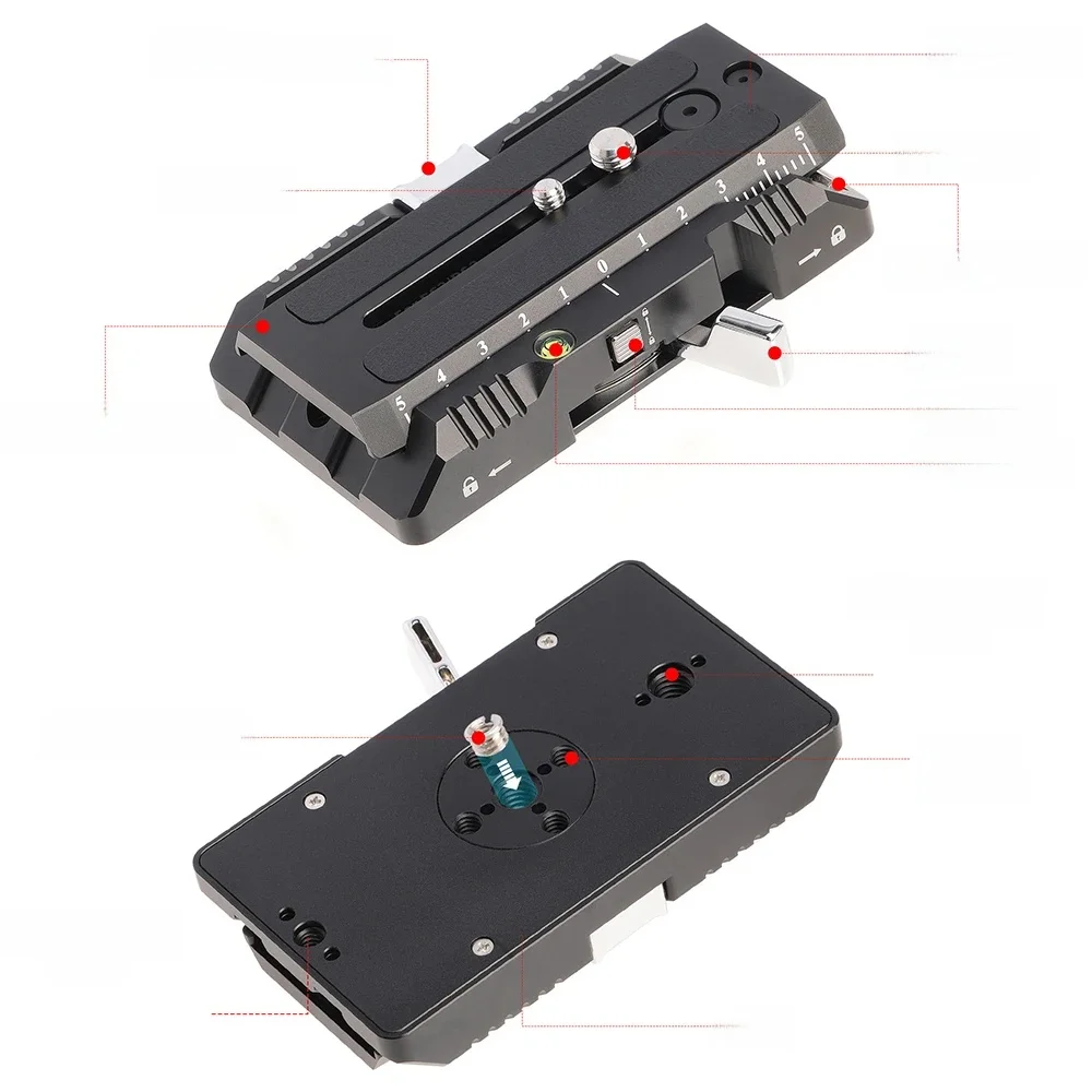 FOTGA Tilt Dovetail Groove Skateboard Bottom Plate Tripod Slide For Manfrotto For DJI RS3 RS3pro RS2 RS2C Stabilizer Accessories — zdjęcie 2