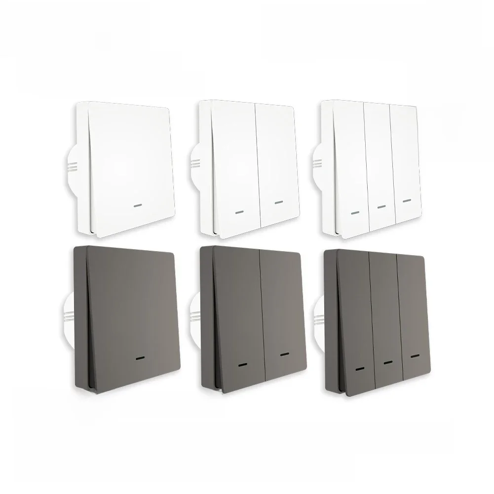 MOES-Interruptor de Luz Inteligente, Sem Fio Neutro, Sem Capacitor Necessário, Funciona com Alexa,