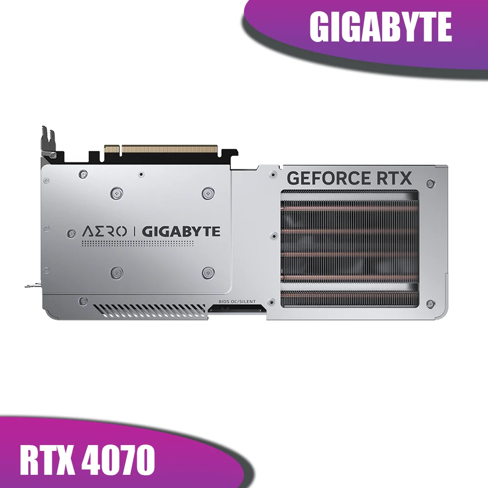 Видеокарта GIGABYTE RTX 4070 AERO OC 12G GPU NVIDIA RTX 4070 GDDR6X 12 Гб, видеокарта бит PCIE4.0, абсолютно новая