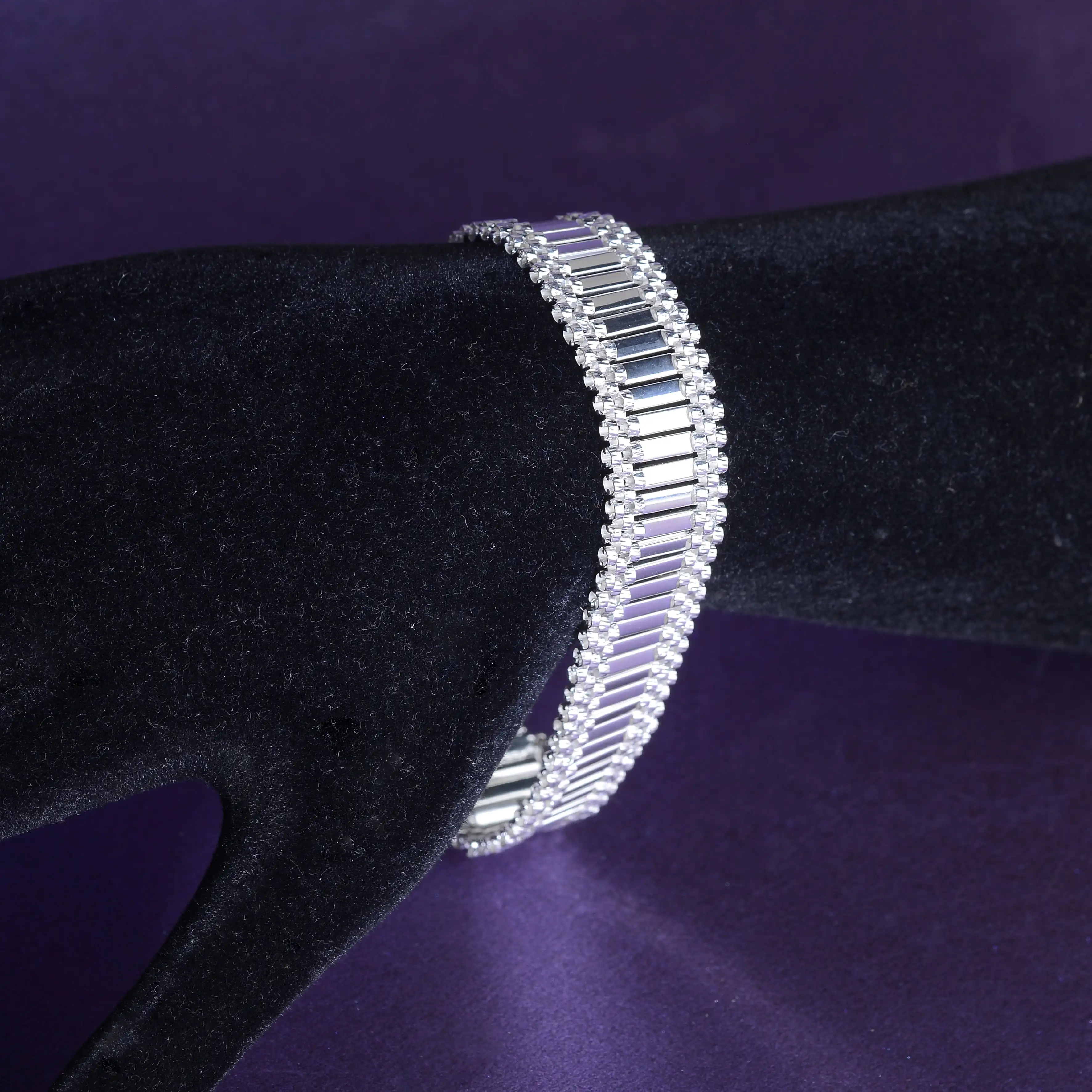 Handcrafted Plain Sterling Silver Women's Bracelet