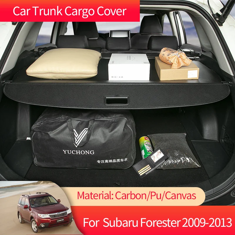 

Car Trunk Cargo Cover Luggage Storage Rear Boot Tray Security Shielding Shade Accessories for Subaru Forester SH MK3 2009~2013