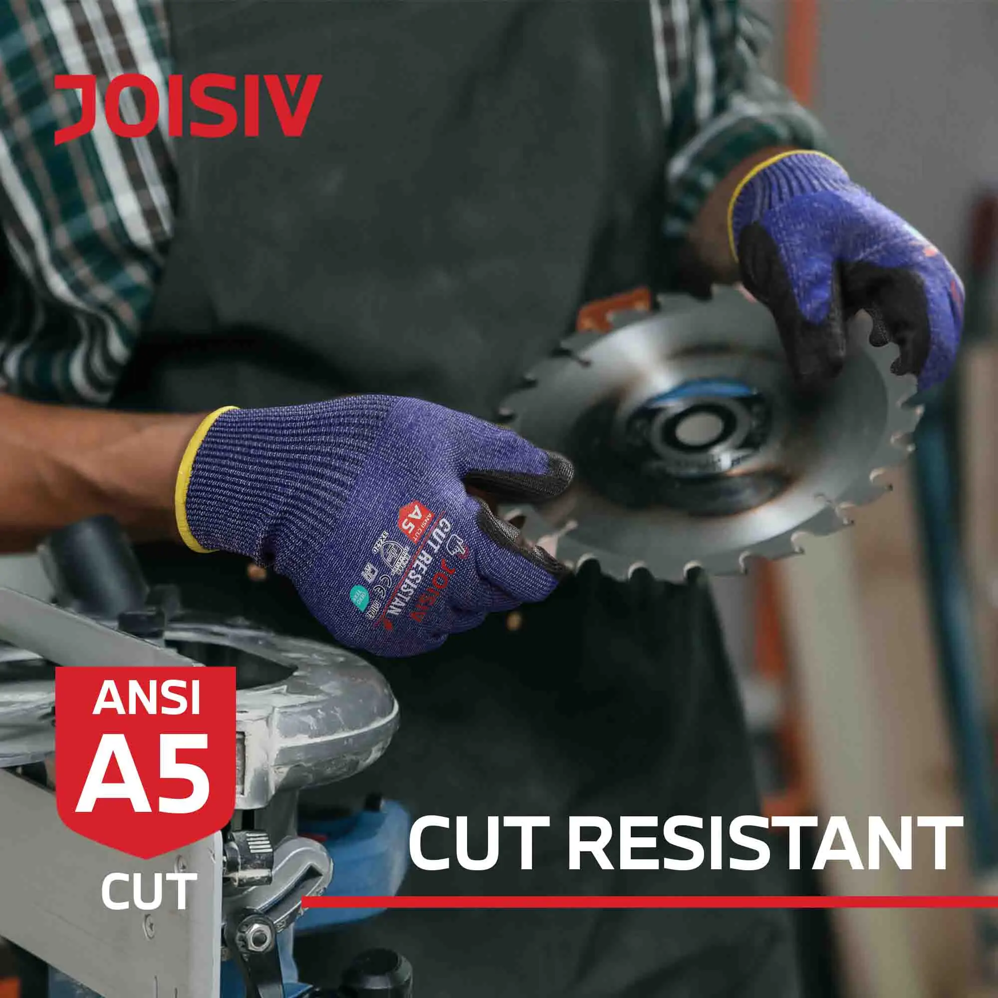 Cut Resistant Work Gloves Touchscreen Non Slip Breathable Durable For Cutting Construction Warehouse - view 5