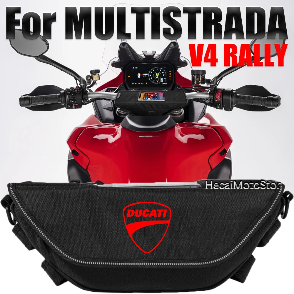 For Multistrada v4 rally Motorcycle accessory Waterproof And Dustproof Handlebar Storage Bag  navigation bag