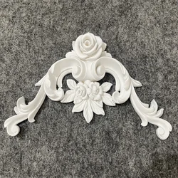 PU Polyurethane Imitation Plaster French Ceiling Decoration Cabinet Doors And Windows Decorative Flowers Round Carvings