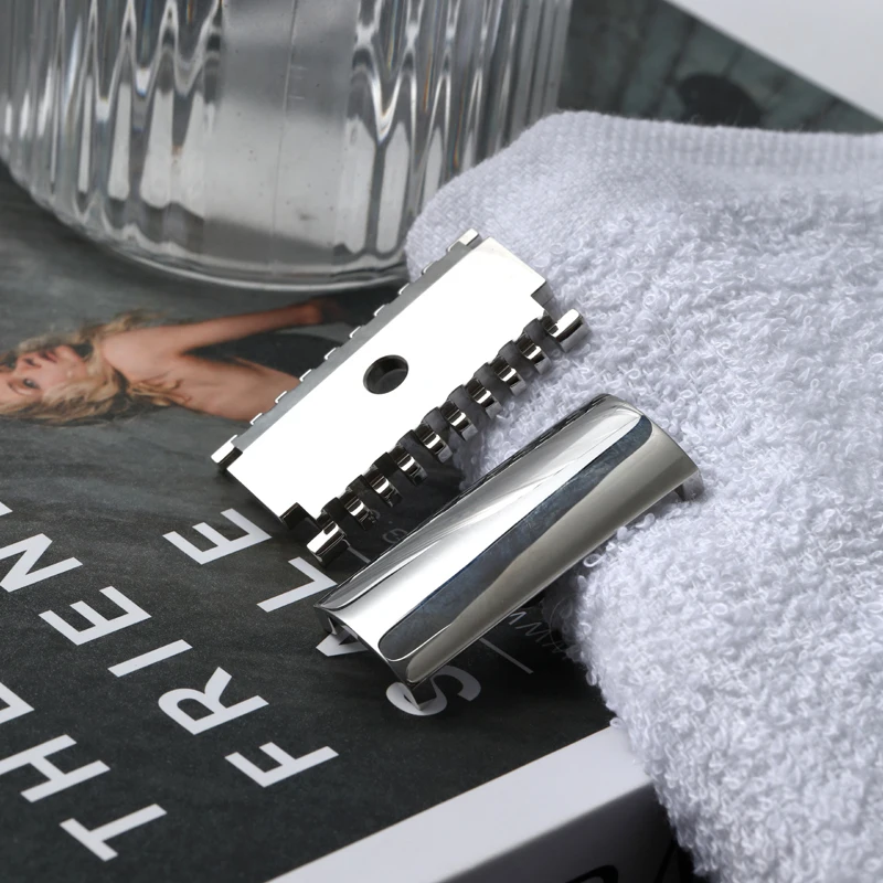 YAQI 1.50 OC Sentinel ssp (acier inoxydable 316) tête de rasoir de sécurité polie pour hommes avec écart de lame de 1.5mm