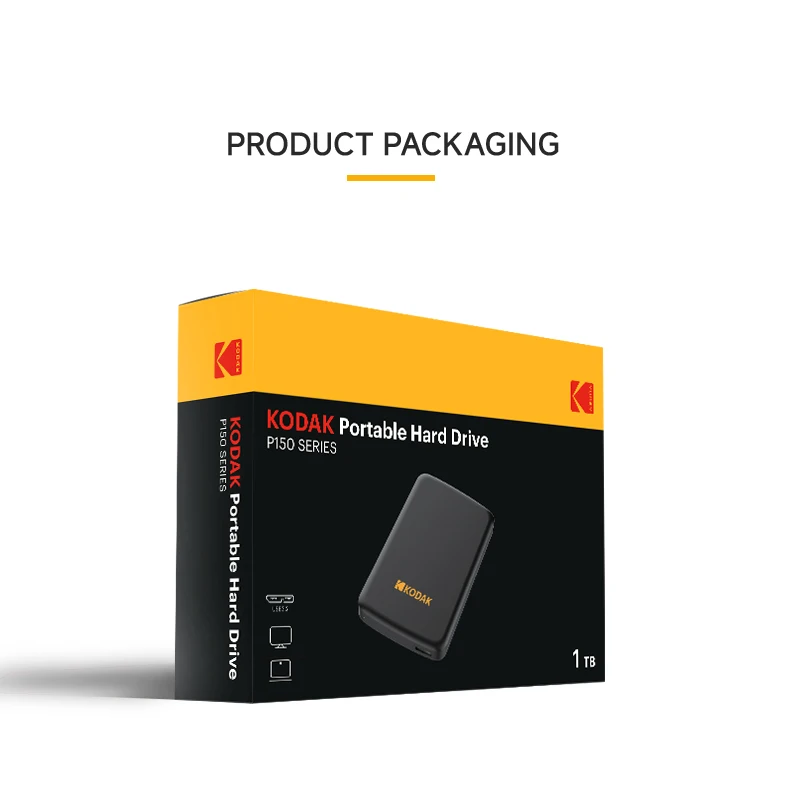 Kodak P150 Tragbare Externe Festplatte 500GB 1T USB3.0 Leichtgewichtige PHDD für PC Tablets PS5 XBOX Laptop Desktop – Detail 12