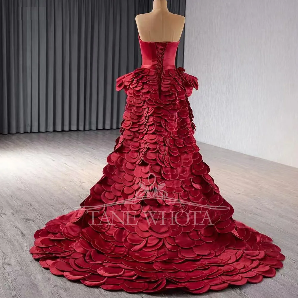 

Red Satin Sweetheart Mermaid Evening Dresses 2025 Elegant Prom Party Women's Fashion Gown