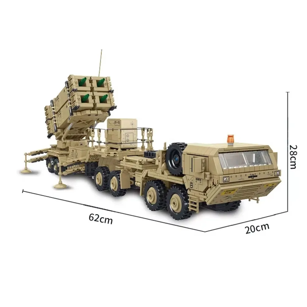 WWW2 US Militaire Serie M983 Raket voertuig M10170 Tank Transportvoertuig JLTV Gepantserde Voertuig Moeilijke Bouwstenen Speelgoed