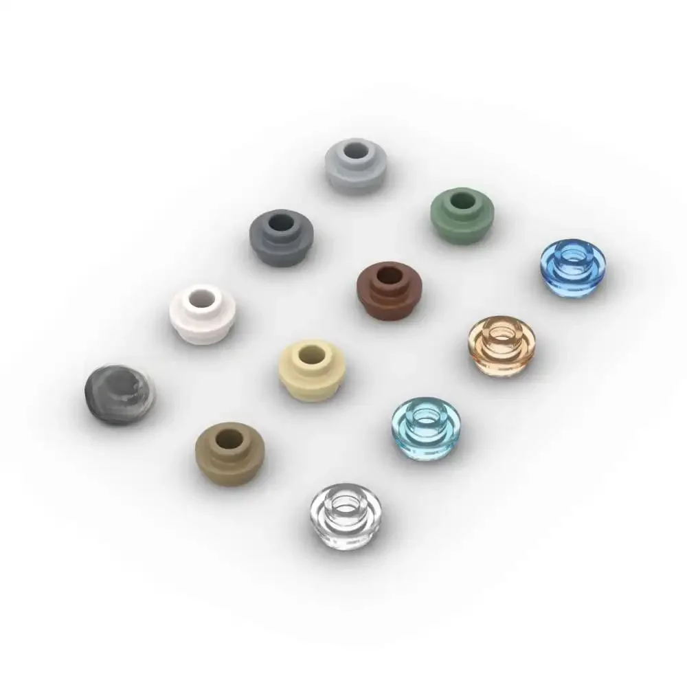 MOC 10 pièces Puzzle particules 85861 rond 1x1 plaque bloc de construction Kit éducation avec goujons ouverts briques idée jouet enfants anniversaire