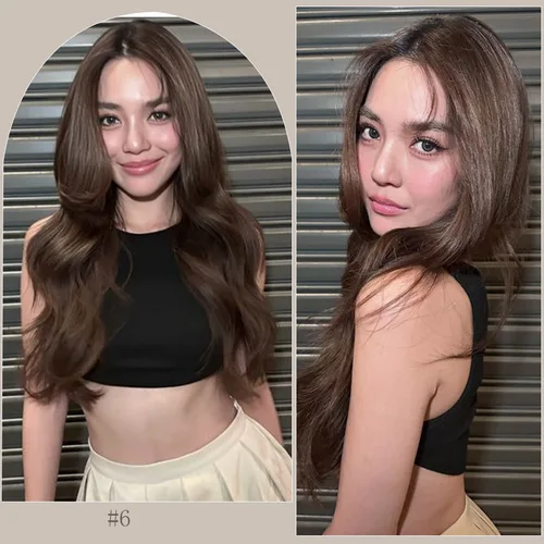 Imagen 2 del producto 30 Pulgadas 200 Gramos Chocolate Ombre Marrón 6 # Resaltar Rubio 27/30/613 paquetes de armadura de pelo Bio Body Wave sintético de alta temperatura