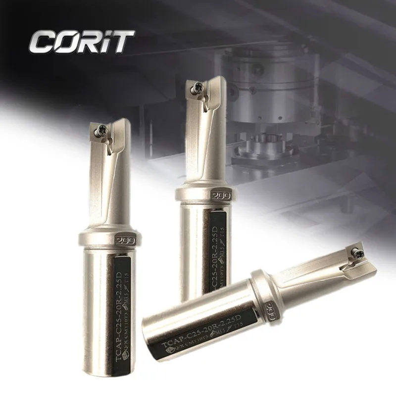 CORIT TCAP Drill 8mm - 20mm Multifunctional U Drill 2.25D 3.25D for Drilling Turning Boring Cutting CNC Lathe Machinery Tool