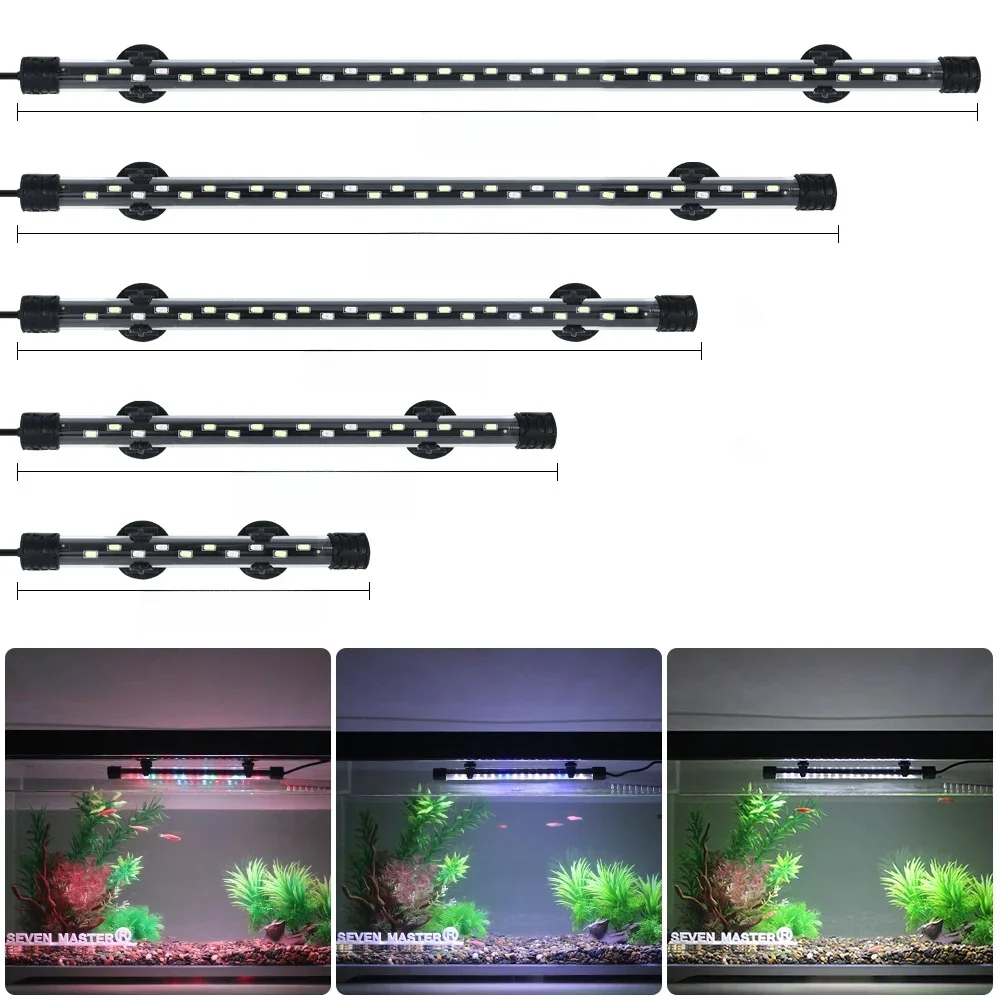 Aquarium Licht LED Plant Grow Lamp Waterdicht Aquarium Licht 18-58CM Onderwater Aquaria Decor Verlichting 90-260V 5730chip - afbeelding 2