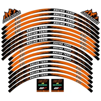 רעיוני אופנוע גלגל מדבקת שפת מדבקות פס קלטת רכזת Accessori עמיד למים עבור KTM EXC 125 250 300 350 450 500 מירוץ