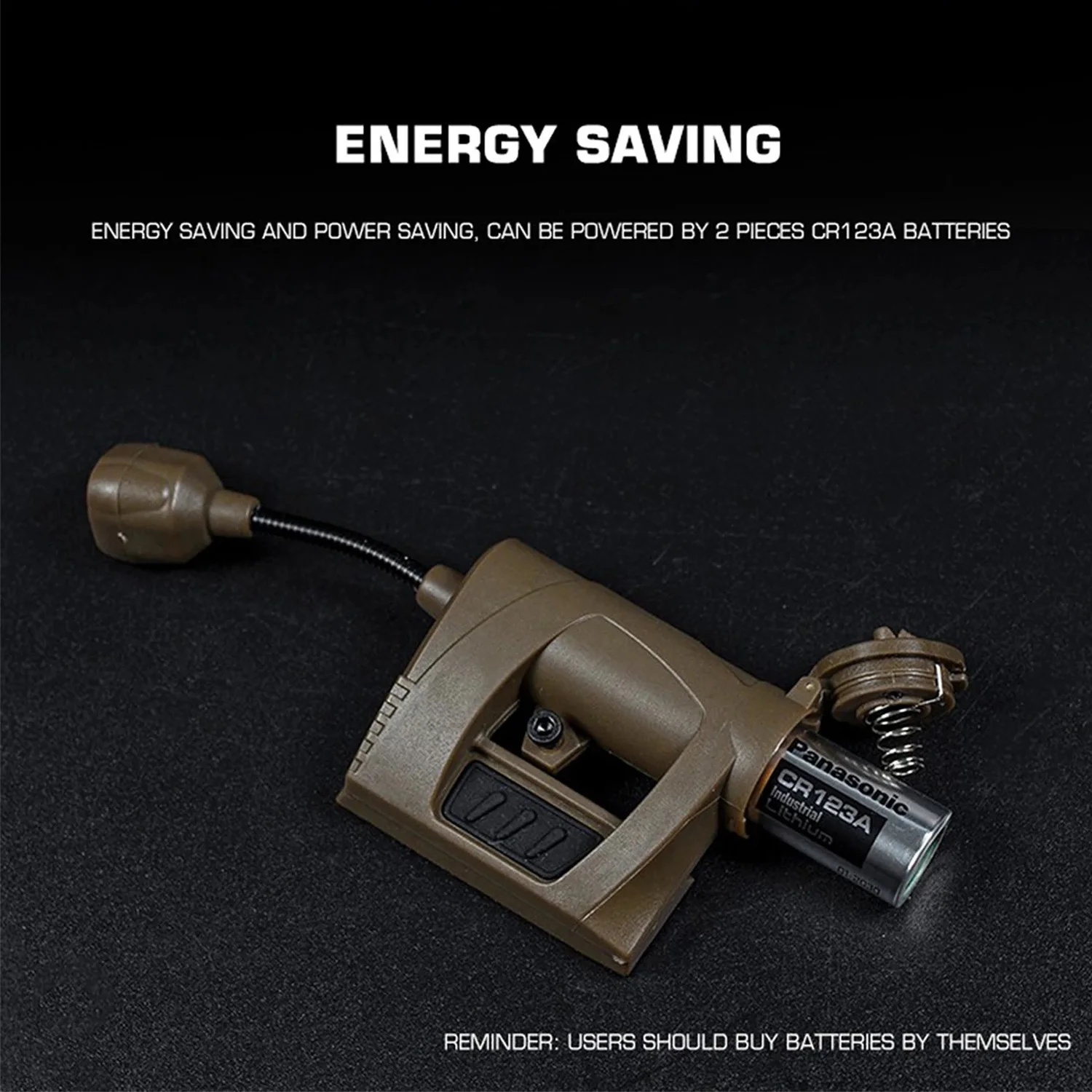 MPLS CHARGE Jagdhelm-Taschenlampe 3 Modi LED Taktische Helm-Kopflampe Energiesparende Outdoor-Stirnlampe – Detail 7
