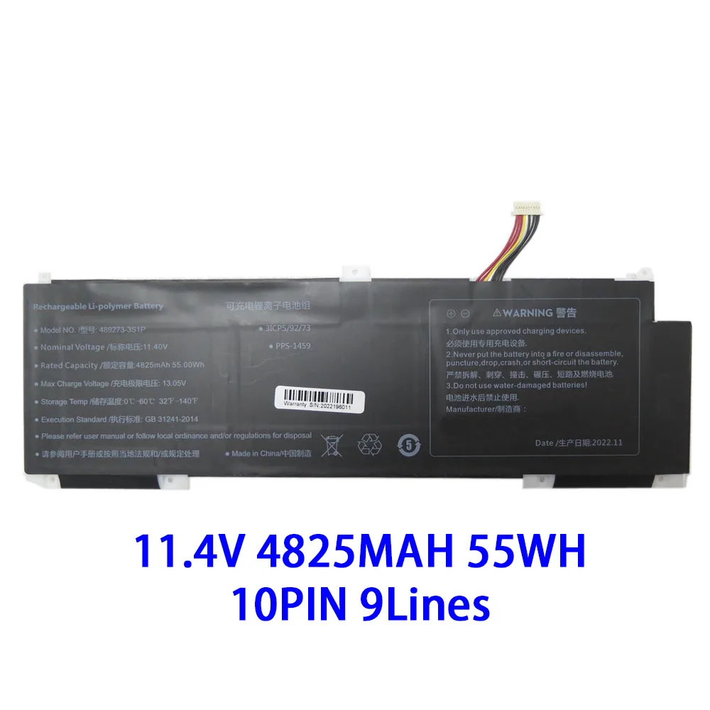 New Battery For Teclast TBOLT 20 PRO 489273-3S1P 11.4V 4825MAH 55WH 10PIN 9Lines
