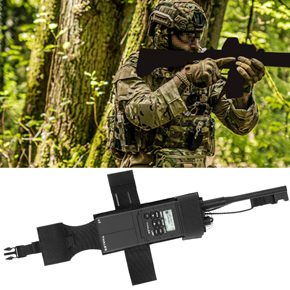 

Universal Radio Pouch,Tactical Radio Holster Holder,Two Ways Walkie Talkies Adjustable Storage, Radios Bag for PRC152 163 Radios