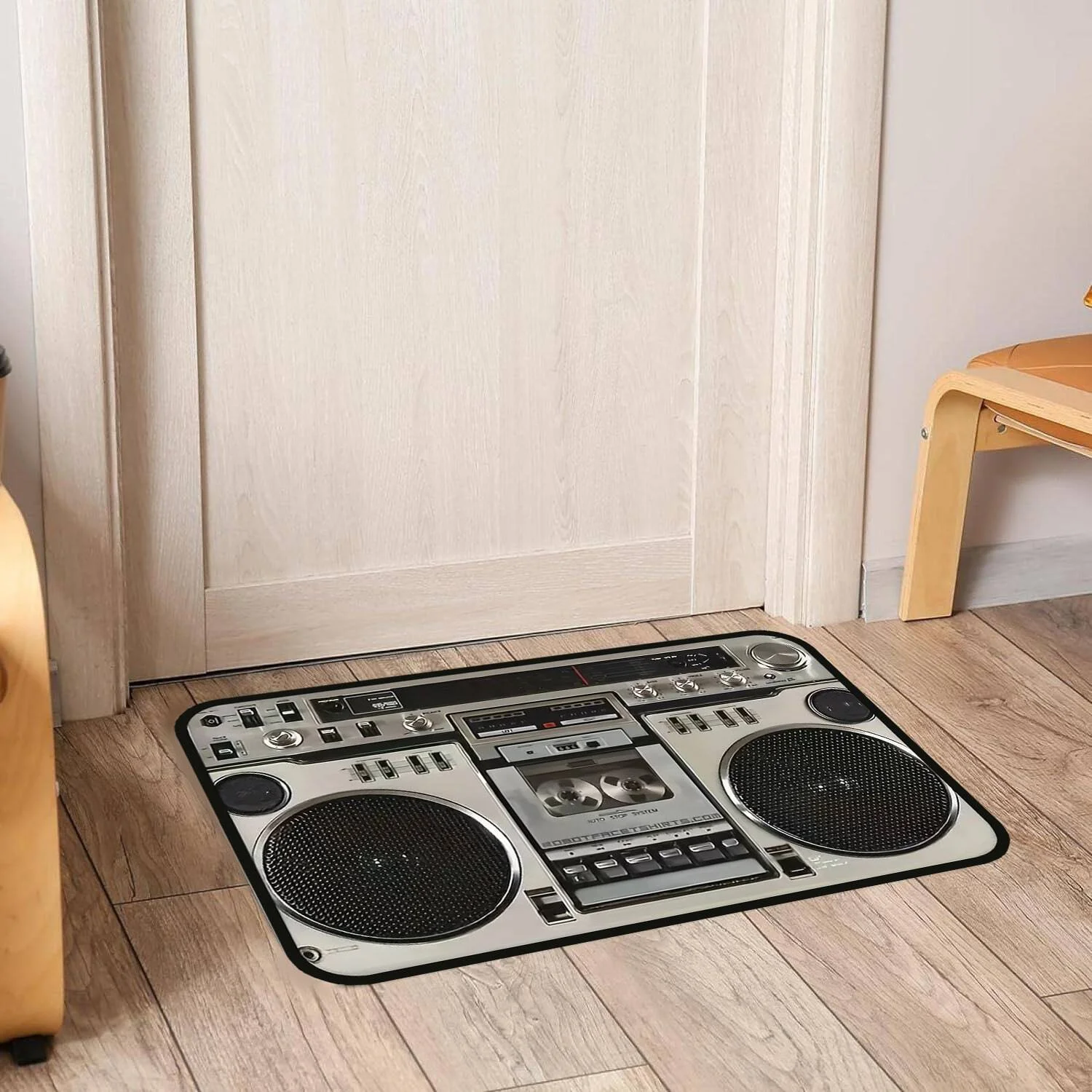 Vintage Cute 80s Boombox Non-Slip Carpet Doormat Bedroom Bathroom Mat Entrance Living Room Balcony RV Home Anti-Slip Carpet