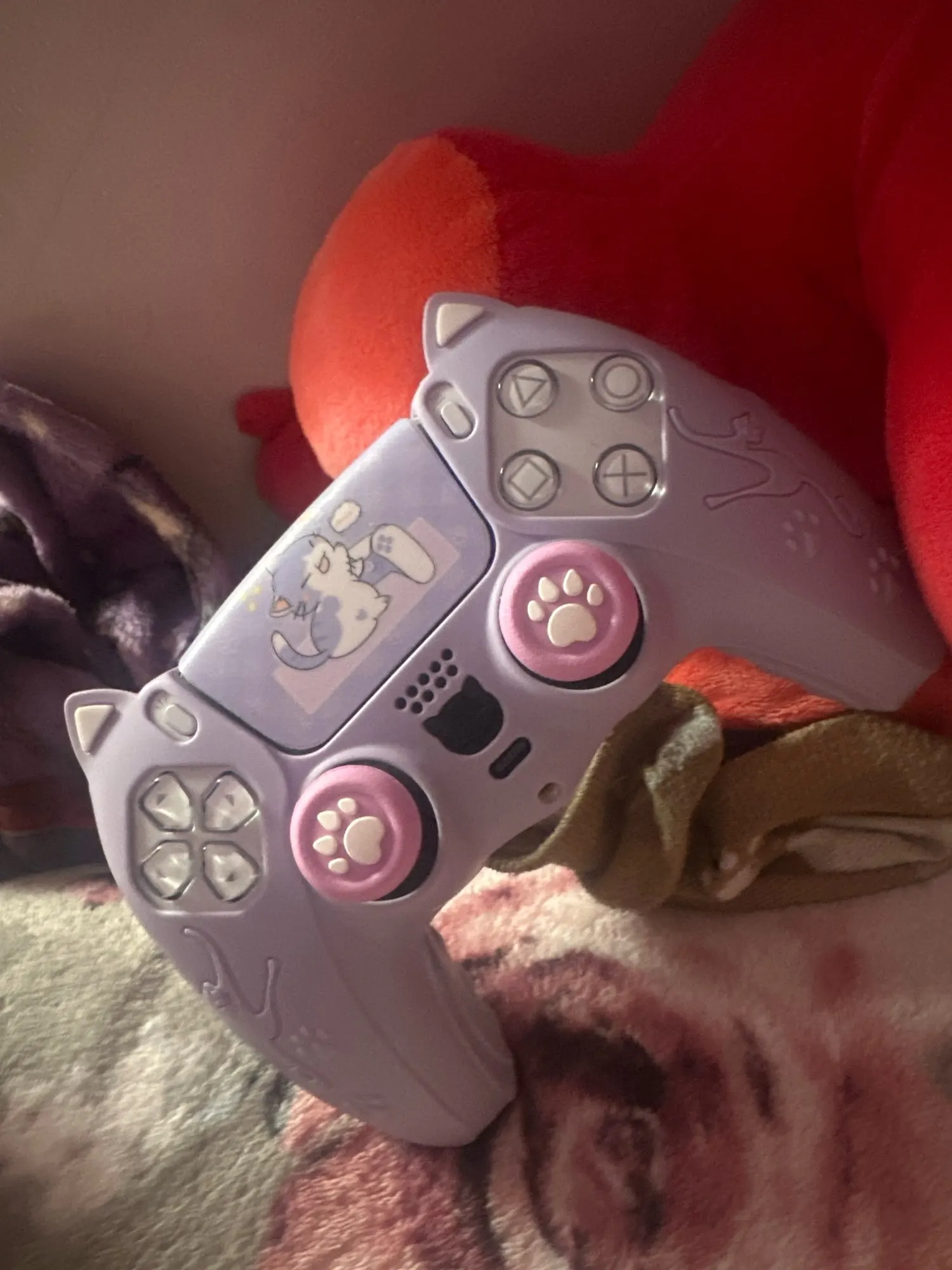 Pack Custom Chat PS5 DualSense – Housse Silicone, Grips Pattes de Chat & Stickers