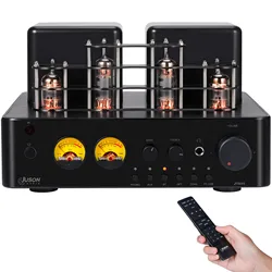 JusonAudio-Amplificador de Tubo de Áudio, HiFi Vacuum, Blue Tooth, Som Híbrido Estéreo, USB, RCA, Opt, Telefono Remoto, 100W, 2.1 Channel for Turntables