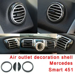 Air Outlet  Decorative Cover Trim Strip Car Sticker For Smart 451 Fortwo Interior Modification Accessories