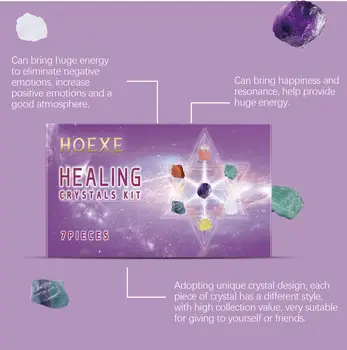 Hoexe 1組7脈輪珠子首飾套裝 天然石裝飾寶石收藏 靈性療癒 7脈輪水晶石 8 最佳銷售 脈輪珠 - №2