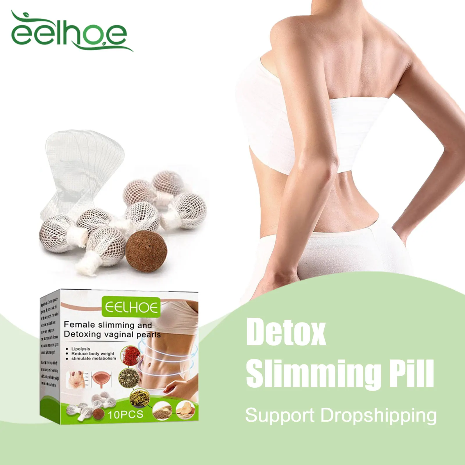 

EELHOE Detox Slimming Pill Thin Leg Tummy Waist Arm Flat Belly Abdomen Lifting Firming Thigh Tightening Body Shaping Health Care