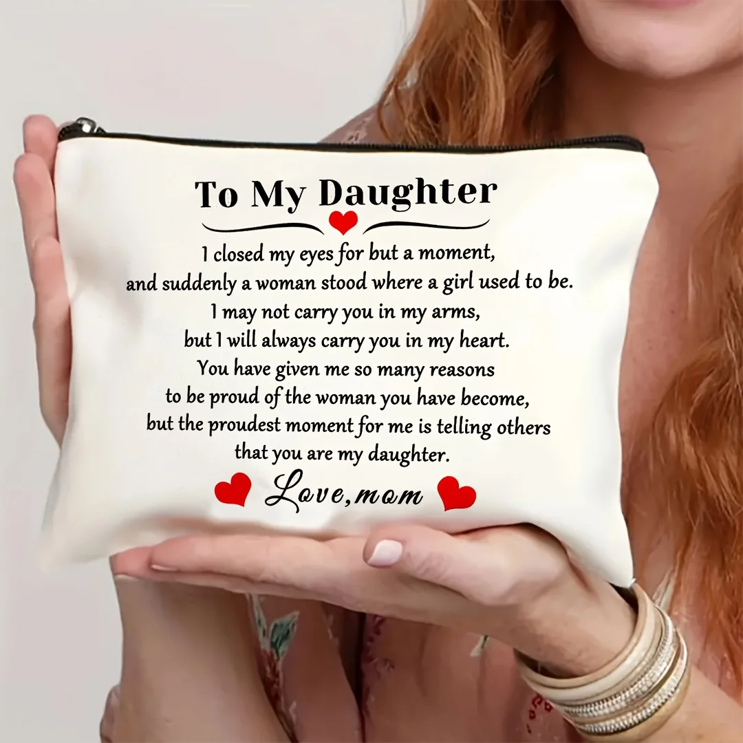 1Pc Women's Inspirational Makeup Bag - 