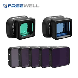 Freewell Advanced Wide Angle & Anamorphic Lens Kit for Mini 4 Pro Drone - Capture Expansive Landscapes & Cinematic Effects