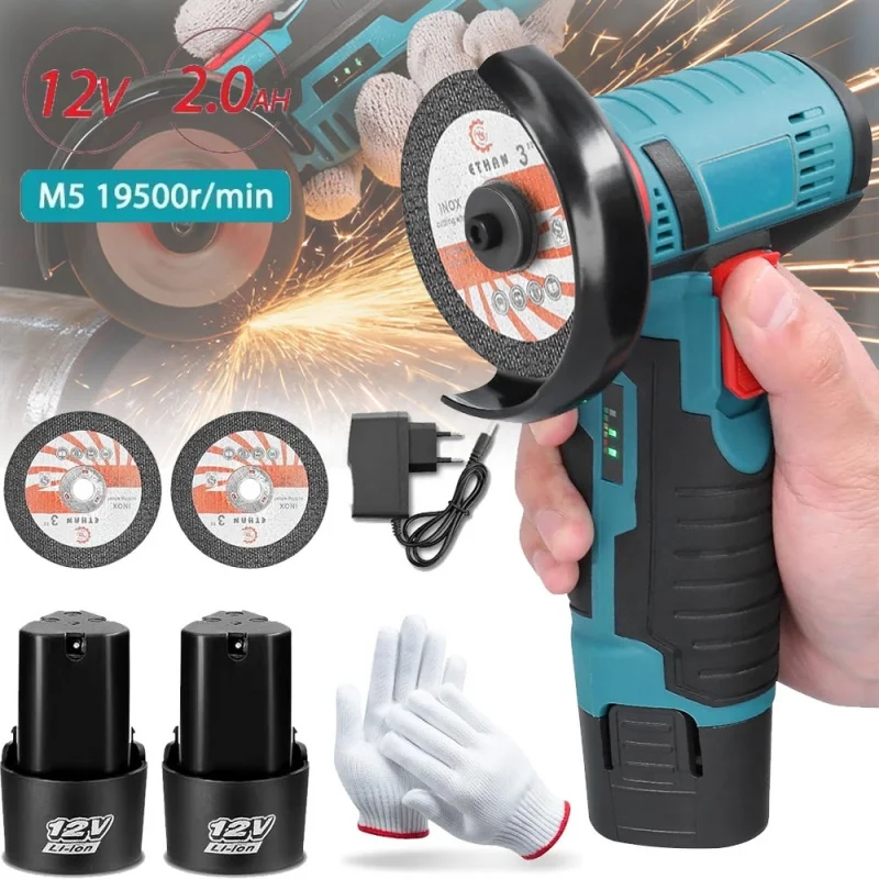 12v mini-haakse slijper autoreparatieborstelmotor oplaadbaar voor het snijden van diamant draadloos elektrisch gereedschap polijsten en slijpen