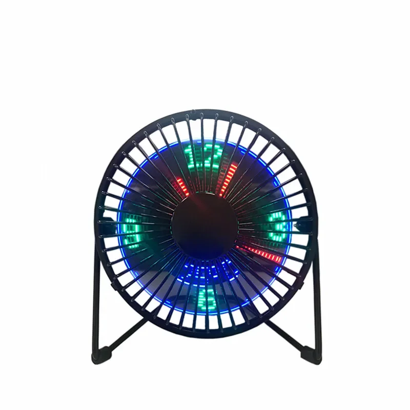 USB-Lüfter Uhr Temperatur einstellbar tragbare stumm stumm Lüfter Auto Schreibtisch 4 Zoll Eisen