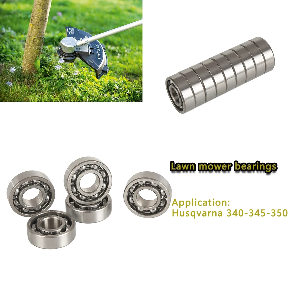 

1pc Brush Cutter Crankshaft Oil Seal Groove Ball Bearing Kit Lawn Mower High-speed Bearing 63802-ZZ Deep Groove Ball Bearing