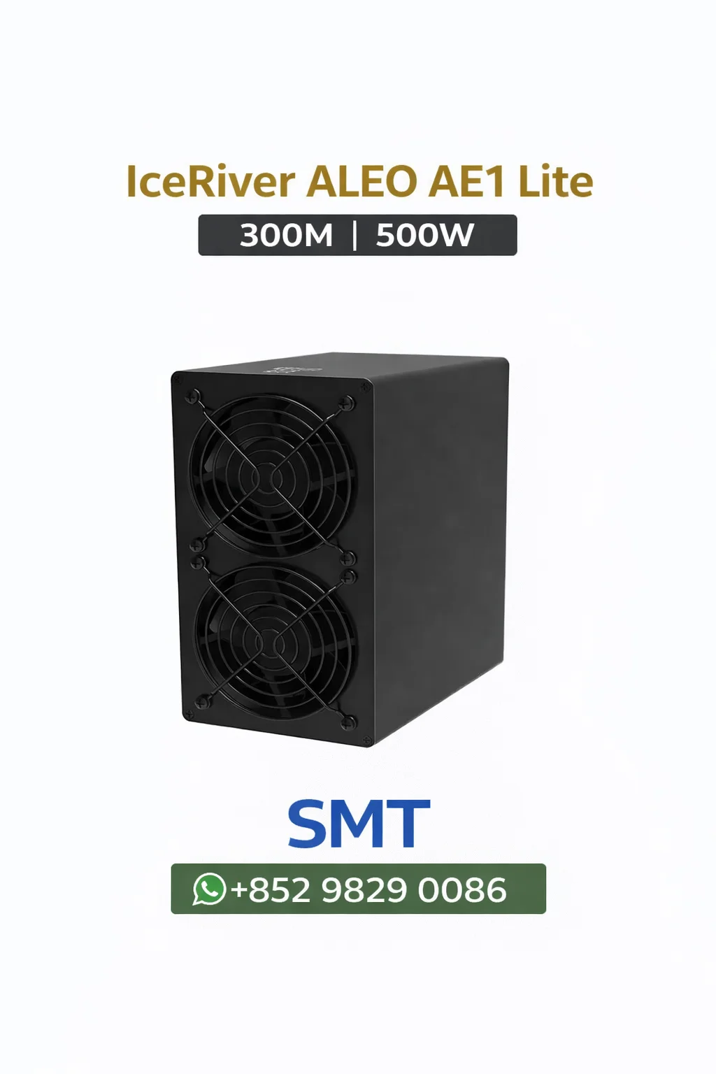 

SMT BUY 2 GET 1 FREE IceRiver ALEO AE1 Lite 300M 500W ALEO AE1 Lite for Homemining AE1 Lite 270M Crypto Miners